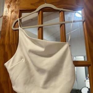 NWT ZARA One-Shoulder Top with diamond detailing on the side